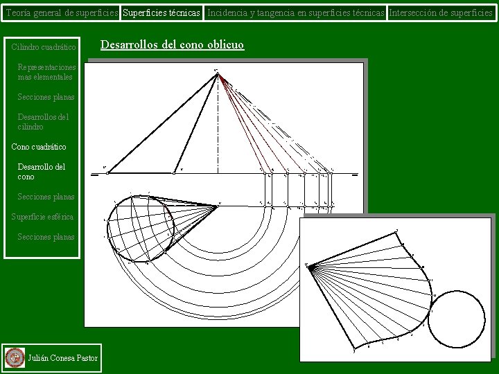 Teoría general de superficies Superficies técnicas Incidencia y tangencia en superficies técnicas Intersección de