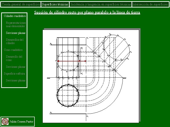 Teoría general de superficies Superficies técnicas Incidencia y tangencia en superficies técnicas Intersección de