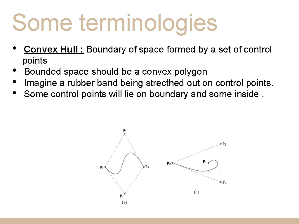 Some terminologies • • Convex Hull : Boundary of space formed by a set