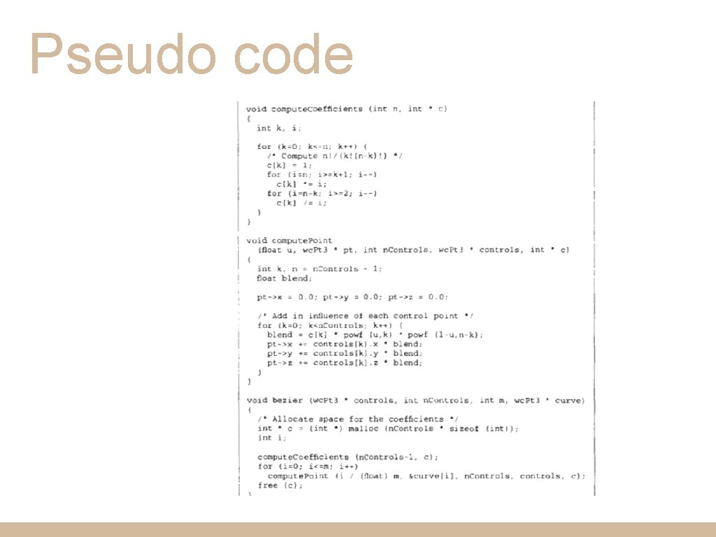 Pseudo code 