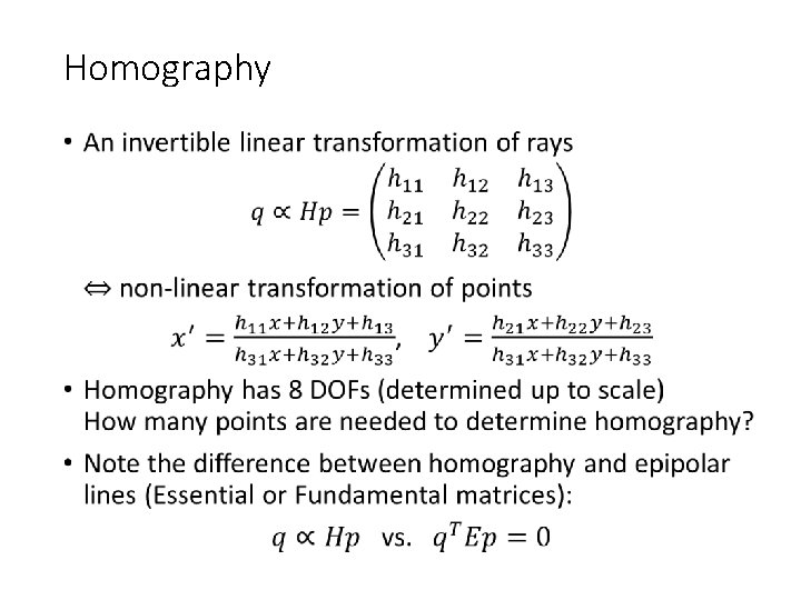 Homography • 