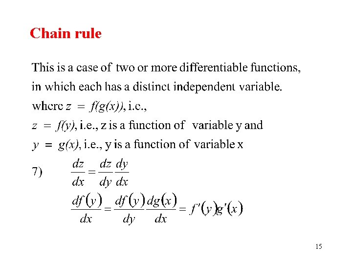 Chain rule 15 