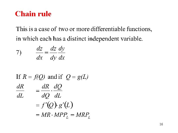 Chain rule 16 