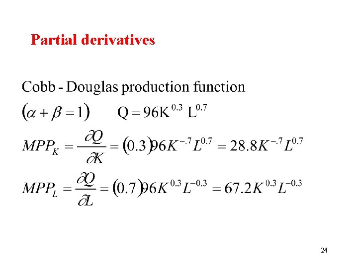 Partial derivatives 24 