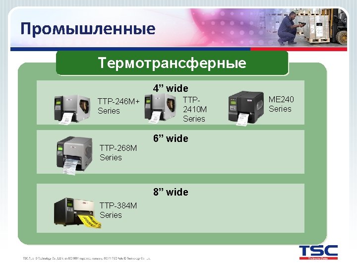 Промышленные Термотрансферные 4” wide TTP-246 M+ Series TTP-268 M Series TTP 2410 M Series