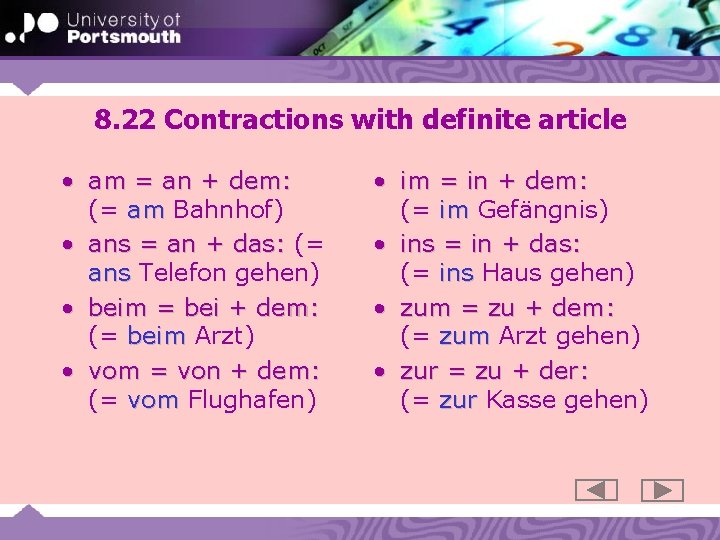 German Grammar Lectures Lecture 8 Prepositions and Conjunctions
