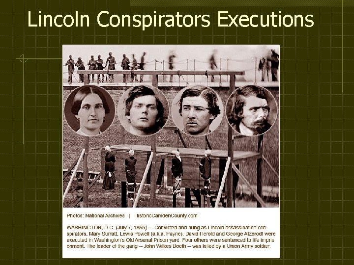 Lincoln Conspirators Executions 