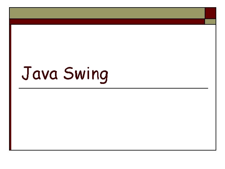 Java Swing 