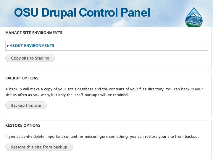 OSU Drupal Control Panel 