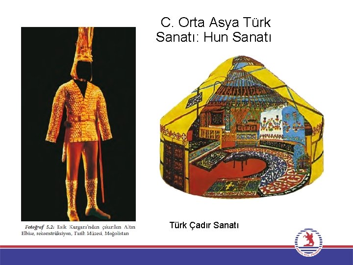 C. Orta Asya Türk Sanatı: Hun Sanatı Türk Çadır Sanatı 