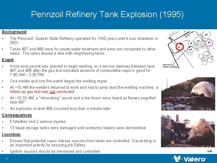 Pennzoil Refinery Tank Explosion 1995 Background The Pennzoil