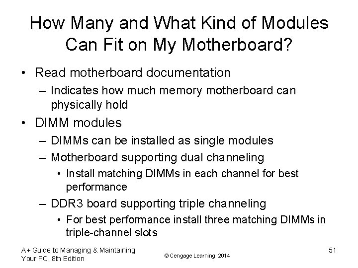 How Many and What Kind of Modules Can Fit on My Motherboard? • Read