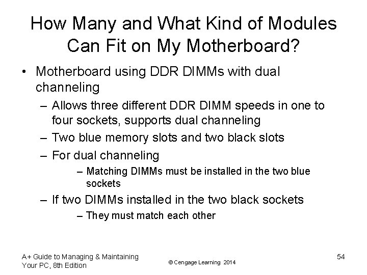 How Many and What Kind of Modules Can Fit on My Motherboard? • Motherboard