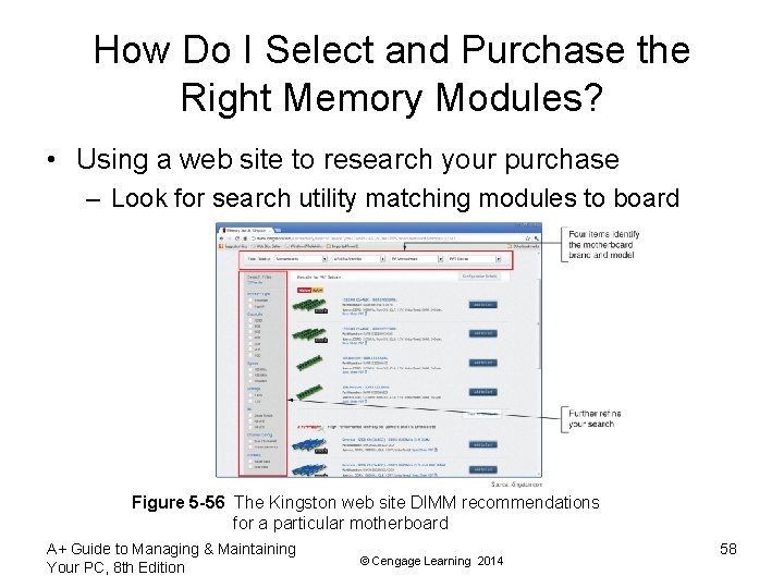 How Do I Select and Purchase the Right Memory Modules? • Using a web