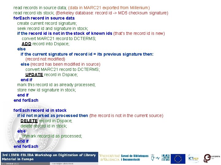 read records in source data; (data in MARC 21 exported from Millenium) read record
