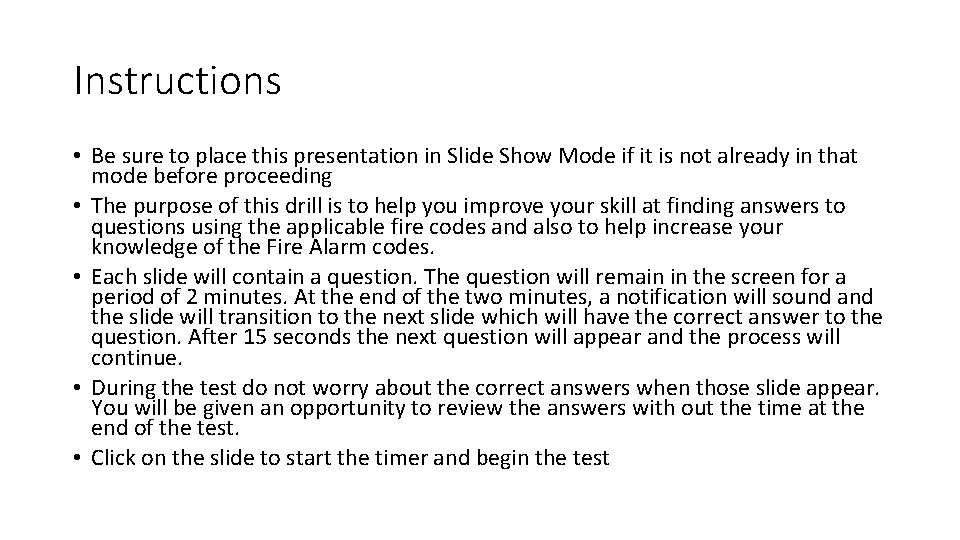 Instructions • Be sure to place this presentation in Slide Show Mode if it Instructions • Be sure to place this presentation in Slide Show Mode if it