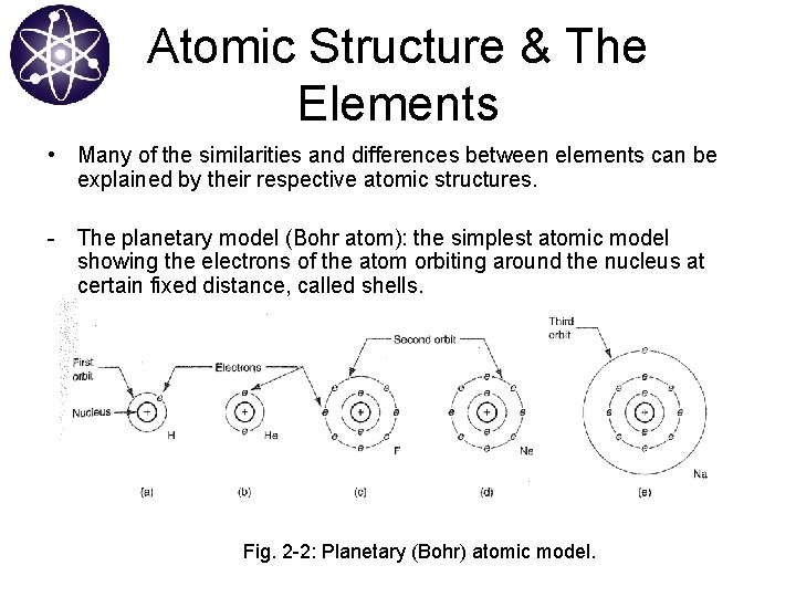 Atomic Structure & The Elements • Many of the similarities and differences between elements