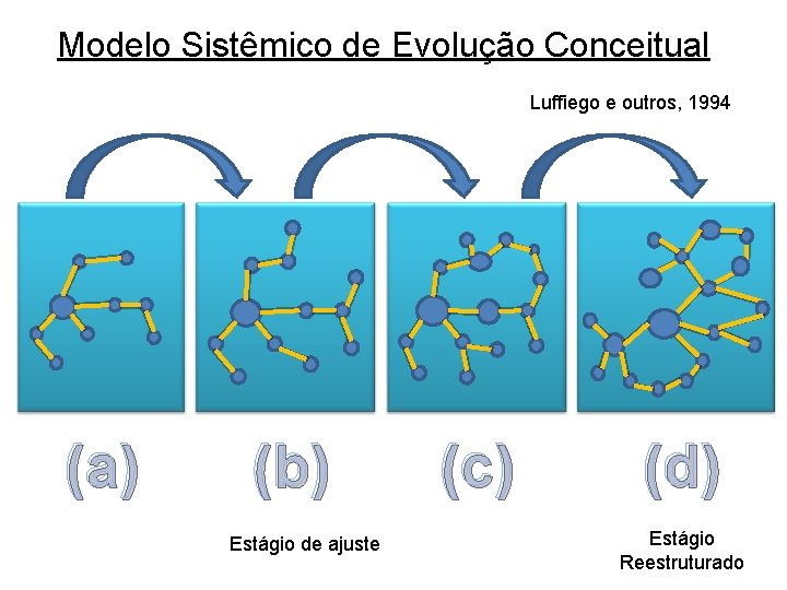 Modelo Sistêmico de Evolução Conceitual Luffiego e outros, 1994 (a) (b) Estágio de ajuste