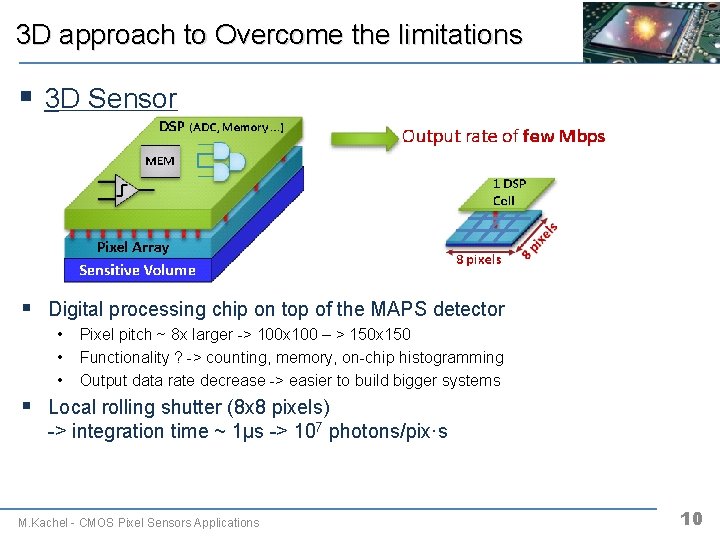 3 D approach to Overcome the limitations § 3 D Sensor § Digital processing