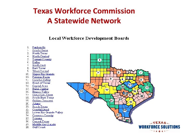 Texas Workforce Commission A Statewide Network 