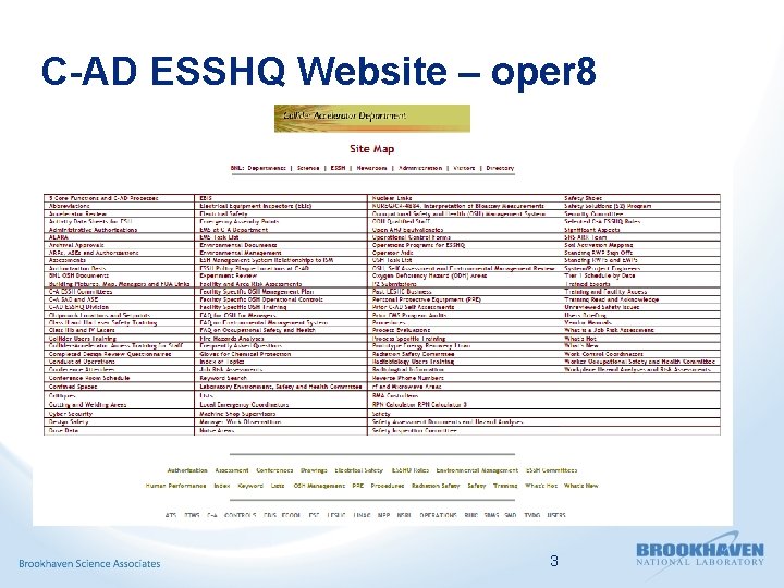 C-AD ESSHQ Website – oper 8 3 