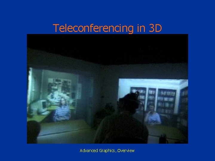 Teleconferencing in 3 D Advanced Graphics, Overview 