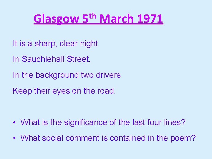 Glasgow th 5 March 1971 It is a sharp, clear night In Sauchiehall Street.