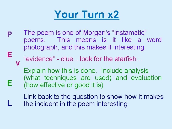 Your Turn x 2 The poem is one of Morgan’s “instamatic” poems. This means Your Turn x 2 The poem is one of Morgan’s “instamatic” poems. This means