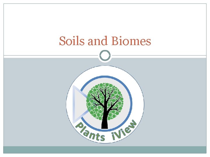 Soils and Biomes 