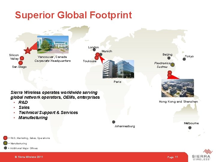 Superior Global Footprint London Munich Silicon Valley Vancouver, Canada Corporate Headquarters Beijing Toulouse Tokyo