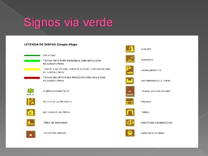 Signos via verde 