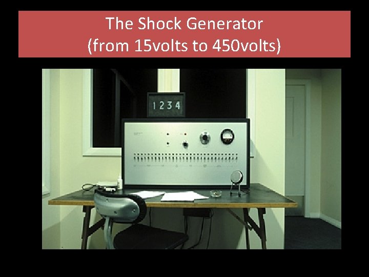 The Shock Generator (from 15 volts to 450 volts) 