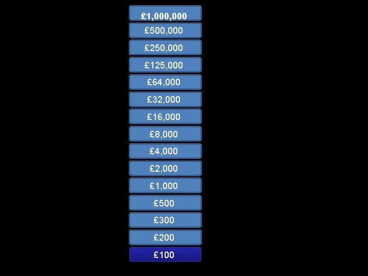 £ 1, 000 £ 500, 000 £ 250, 000 £ 125, 000 £ 64,