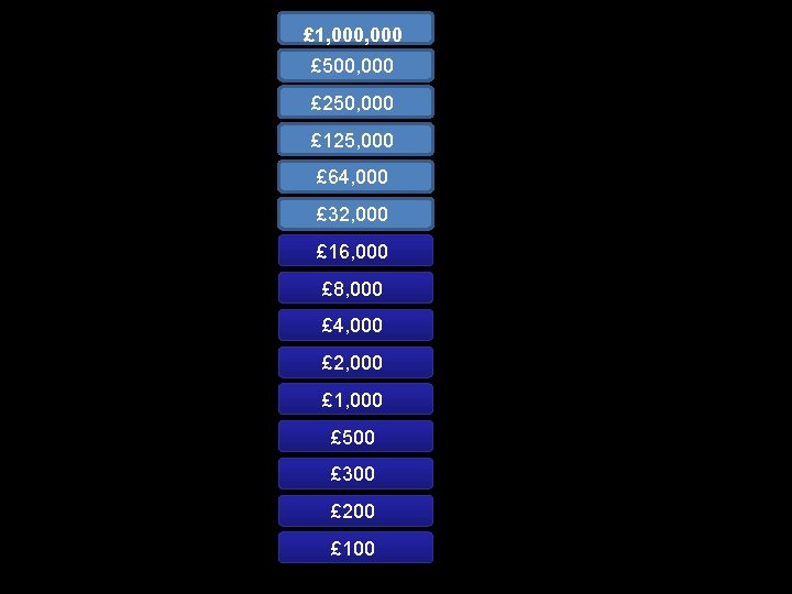 £ 1, 000 £ 500, 000 £ 250, 000 £ 125, 000 £ 64,