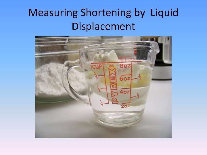 Measuring Shortening by Liquid Displacement 