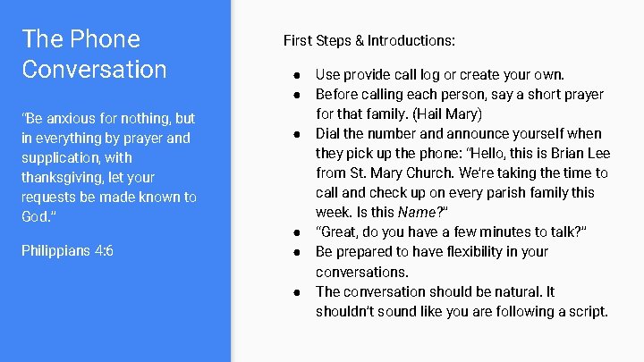 The Phone Conversation “Be anxious for nothing, but in everything by prayer and supplication,