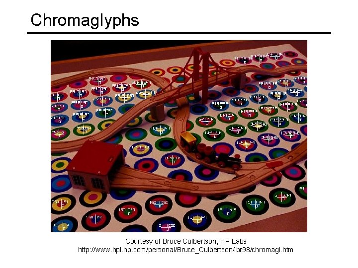 Chromaglyphs Courtesy of Bruce Culbertson, HP Labs http: //www. hpl. hp. com/personal/Bruce_Culbertson/ibr 98/chromagl. htm