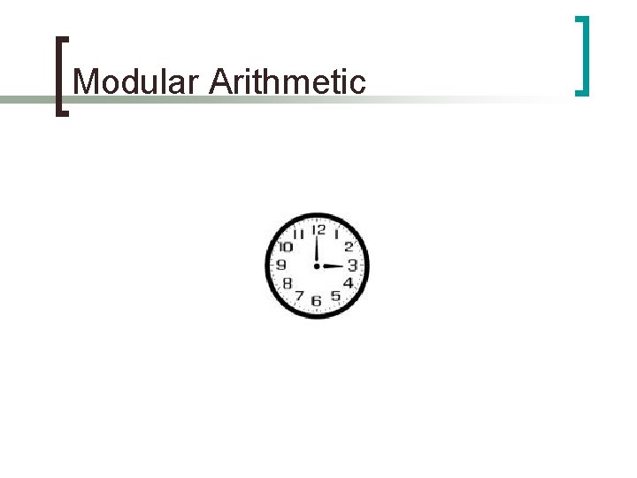 Modular Arithmetic 