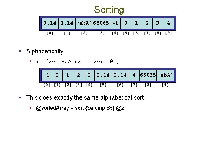 Sorting 3. 14 ‘ab. A’ 65065 -1 0 1 2 3 4 § Alphabetically: