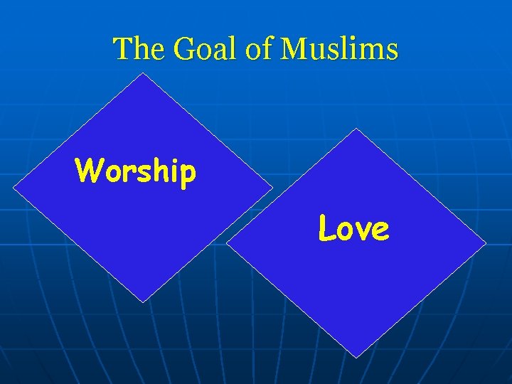 The Goal of Muslims Worship Love 