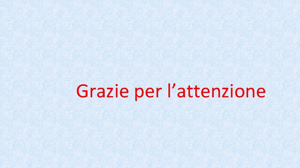 Grazie per l’attenzione 