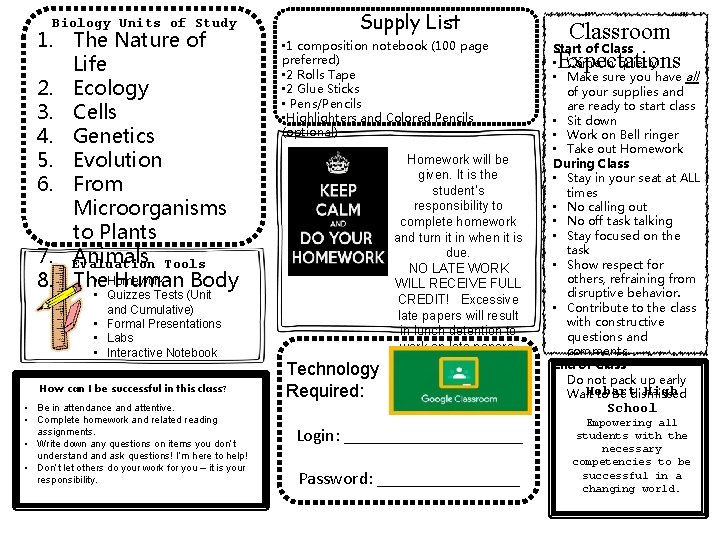 Biology Units of Study 1. The Nature of Life 2. Ecology 3. Cells 4.