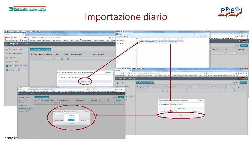 Importazione diario https: //sorveglianzepassi. iss. it 