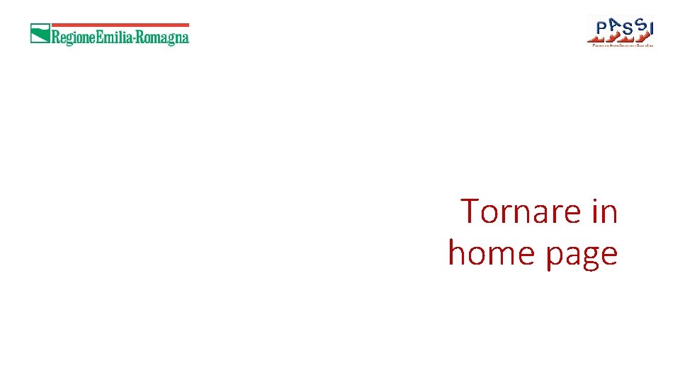 Tornare in home page 