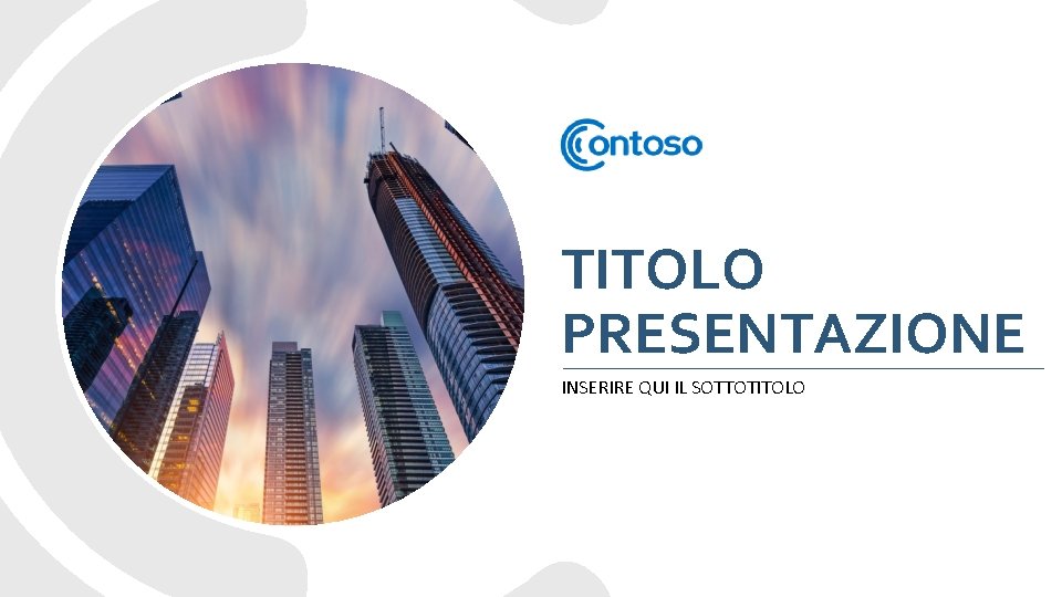 TITOLO PRESENTAZIONE INSERIRE QUI IL SOTTOTITOLO 