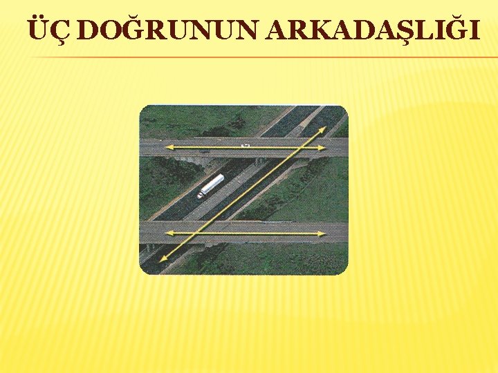 ÜÇ DOĞRUNUN ARKADAŞLIĞI 