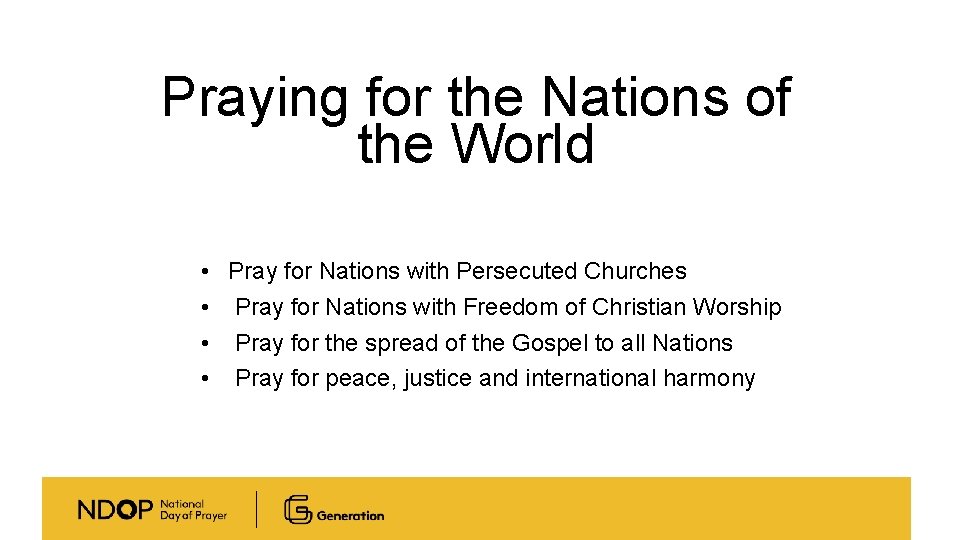 Praying for the Nations of the World • Pray for Nations with Persecuted Churches