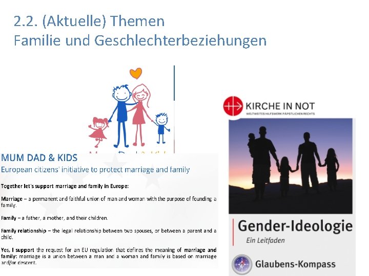 2. 2. (Aktuelle) Themen Familie und Geschlechterbeziehungen 