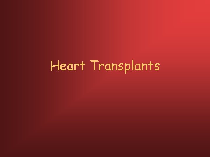Heart Transplants 