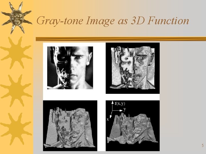 Gray-tone Image as 3 D Function 5 